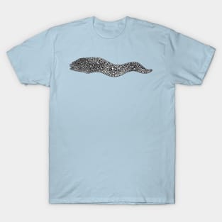 Black spotted moray eel cartoon illustration T-Shirt